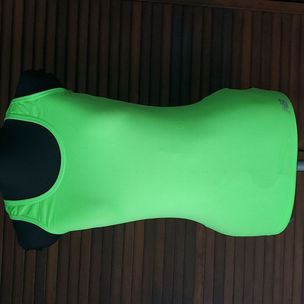 New Balance Neon Green Racer Back Athletic Tank Top Women's Size Small